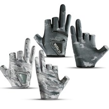 UPF50 Fishing Gloves UV Sun Protection Gloves Fingerless Gloves for Men Women