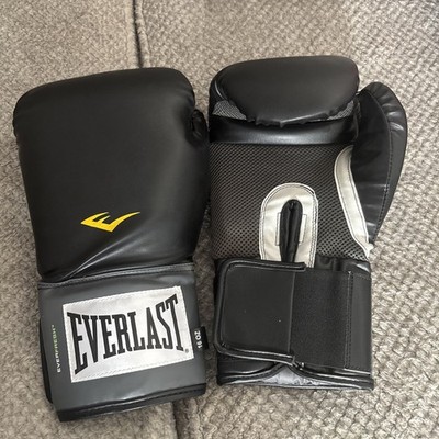 EVERLAST Everfresh 16 oz Training Pro Boxing MMA Gloves Black White Grey