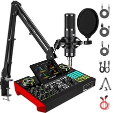 Podcast Equipment Bundle with 3.5mm Condenser Microphone for Pc/Phone Live St...