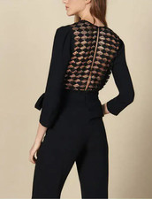 Sandro Paris Jumpsuit Schwarz Viskose Gr. 34 ...