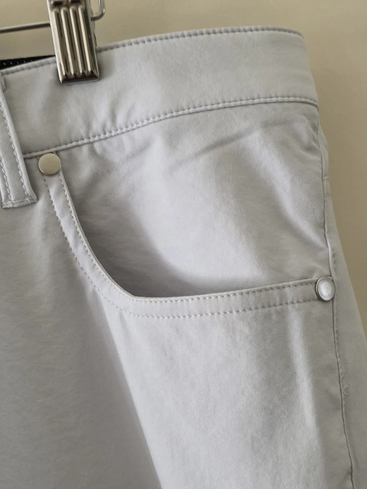 Брюки для гольфа мужские NIKE Dri-Fit 36x29 Slim Fit цвета слоновой кости плоские передние пружинные 2023 - Изображение 3 из 4