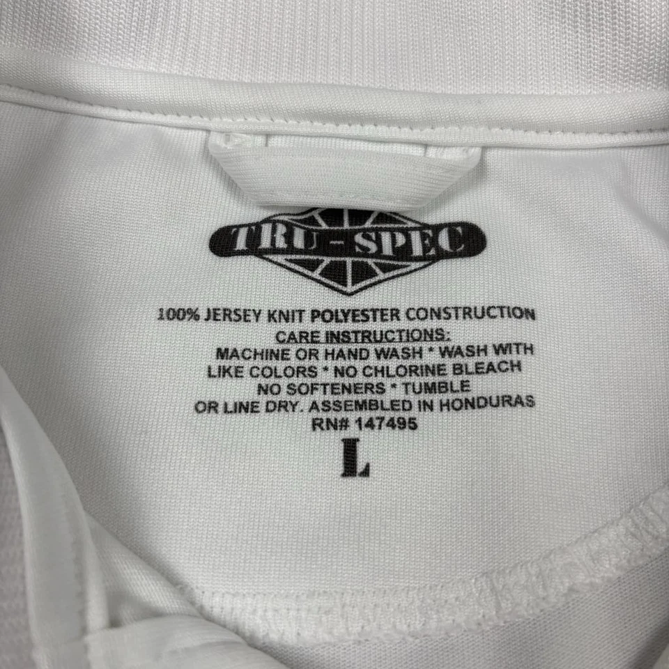 Tru-Spec Hombres Grande 24-7 Rendimiento Táctico Polo Manga Corta Blanco Foto 4 de 4