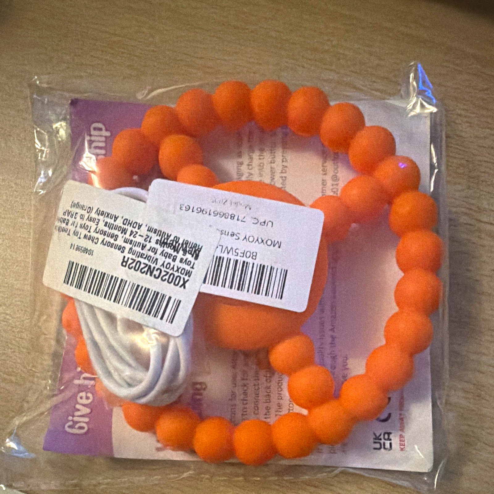 Vibrating Sensory Chew Toy - Chew Toys for Autistic Children orange