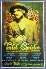 TODD SNIDER 2016 Gig POSTER Portland Oregon Concert 11x17