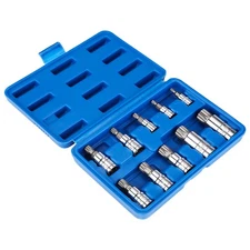 Triple Square Spline Bit Socket Set with case 10 PCS Spline Bit Socket Set