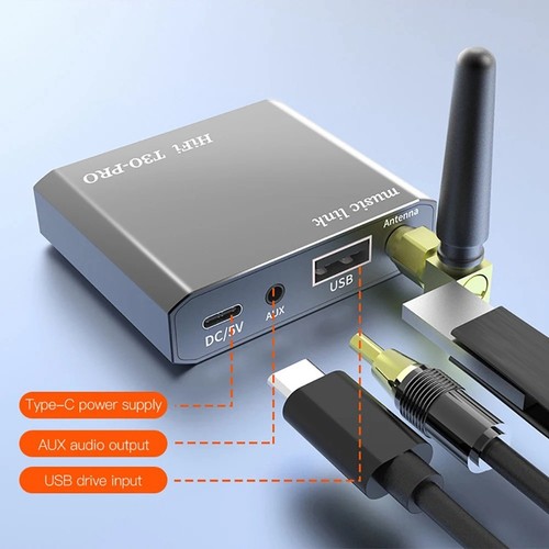 1X(Bluetooth 5.2 Audio-Receiver, 3,5 mm AUX, U-Disk-Wiedergabe, Verlustfrei7869 - Bild 9 von 9