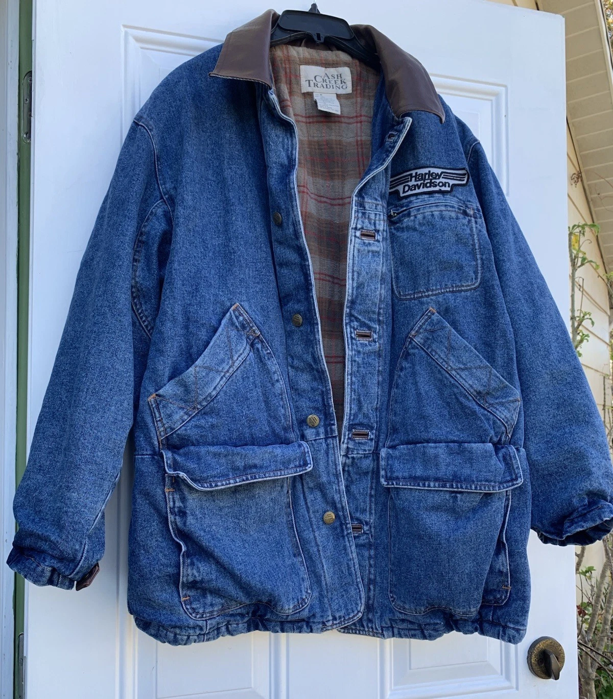Vtg Ash Creek Trading Lined Denim Jacket Men’s Size M Warm Workwear 80's 90's