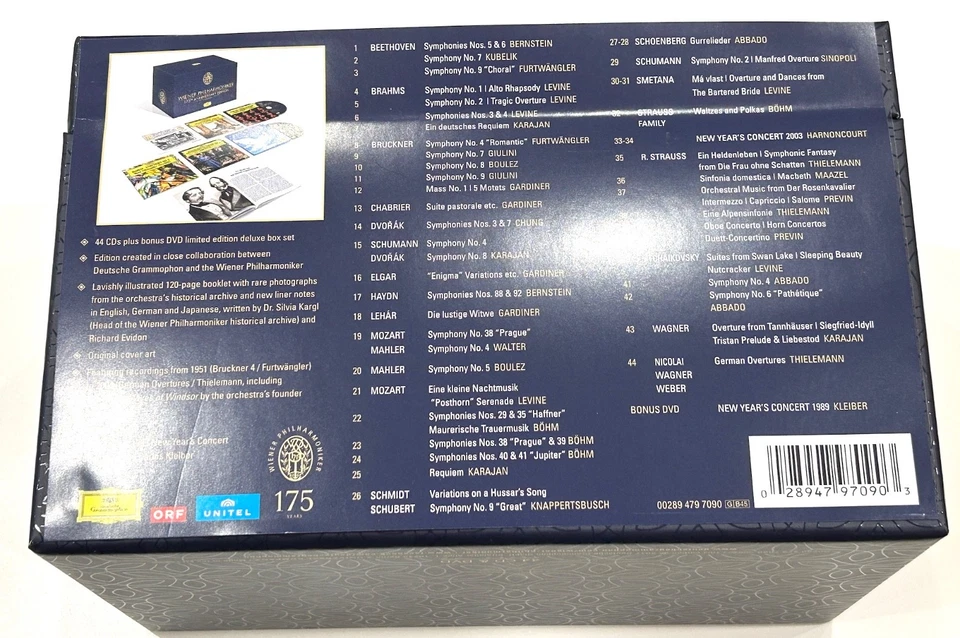 Wiener Philharmoniker 175th Anniversary Edition Box-Set 44 CD + 1 DVD Mint - Bild 3 von 3