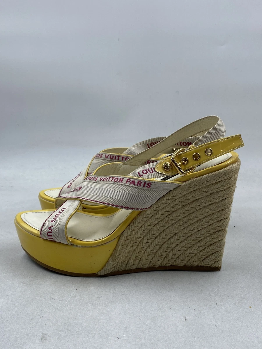 LOUIS VITTON ヴィトン モノグラム デニム パンプス イエロー Louis Vuitton Yellow Shoes for Women for sale | eBay