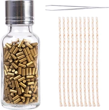 500 Flint Refills, 10 Cotton Wicks, 1 Tweezers for Zippo Lighter Replacement
