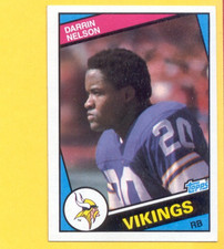  1984 Topps DARRIN NELSON Minnesota Vikings Rookie Card. rookie card picture