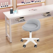 Adjustable Beauty Salon Chair Rolling Stool Rolling Stool with Low Backrest