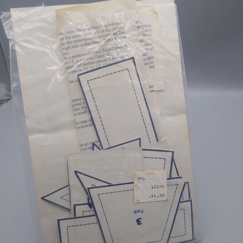 复古被子缝纫样板,印花布屋枕头织物贴花 3761 Yours 出品 — 第 2/2 张图片