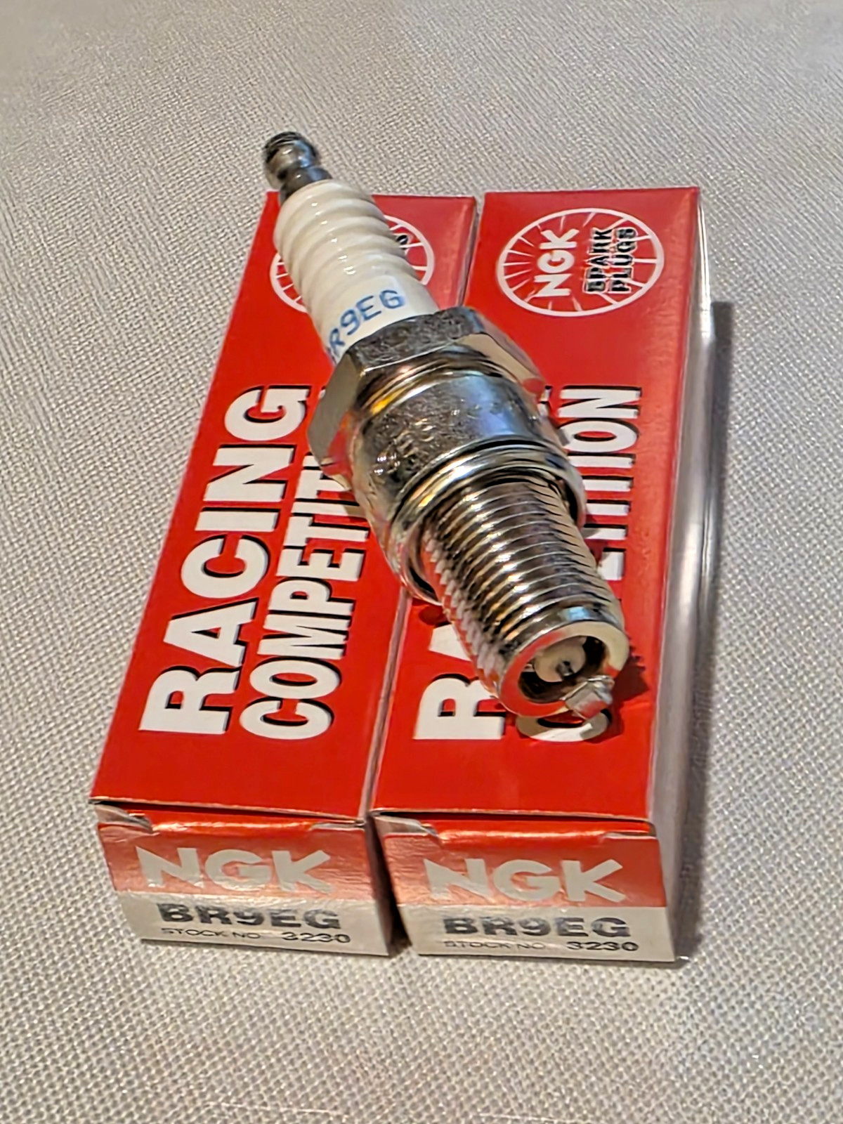 NGK 3230 Racing Spark Plug BR9EG 2 Spark Plugs Removable Terminal Nut