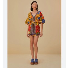 FARM Rio Floral Yard Yellow Shorts. NWT. Size XXS. Retail- $180