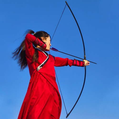 67" Archery English Longbow 25-120lbs Straight Traditional Ambidextrous Hunting - Picture 2 of 18