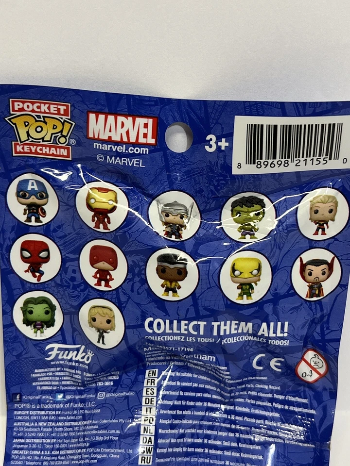 NUEVO Funko Marvel Mystery Pocket POP! Llavero Llavero BOBBLE-HEAD bolsas ciegas Foto 3 de 4