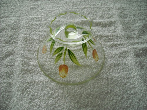 Princess House Cottage Tulpensockel Kompott Süßigkeiten Nuss Schale EUC - Bild 5 von 5