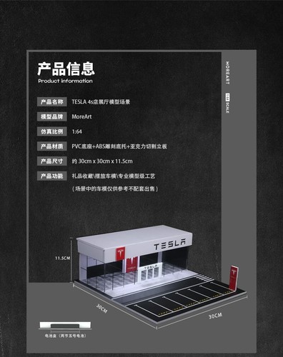 Diorama 1:64 Car Garage Model LED City Car Showroom Scene Display Building Model - Picture 70 of 102