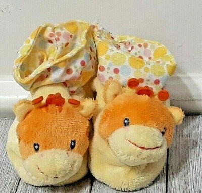 Russ Berrie Baby 0-10 months Plush Giraffe Booties 