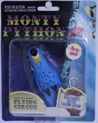 2010 British Monty Python Flying Circus Talking Dead Parrot Keychain READ DETAIL