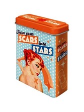 Pflasterdose "turn your scars into stars" Retro mit 20 Pflastern     (NEU & OVP)