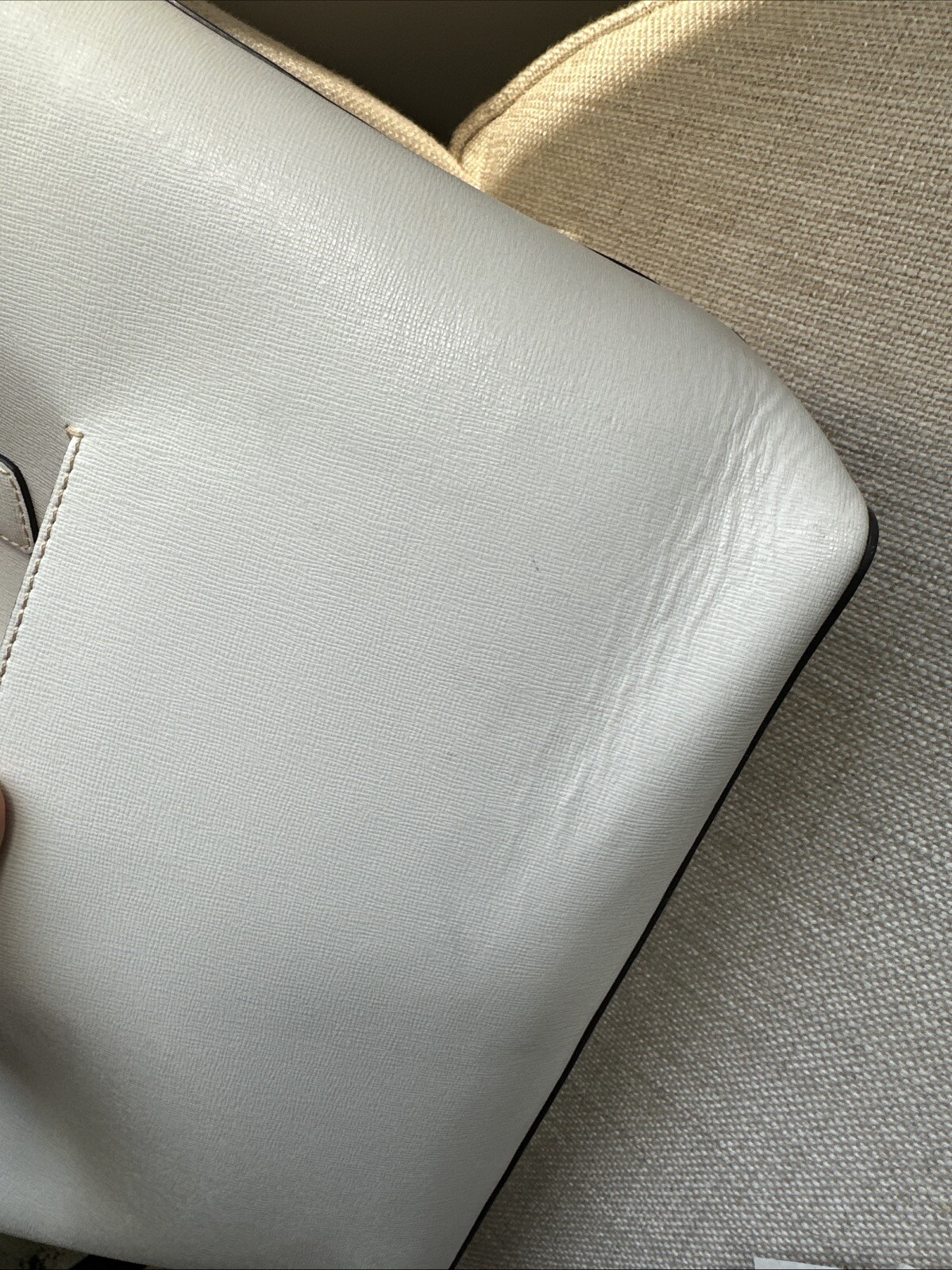 Dooney Bourke Solid White Pebble Grain Leather La… - image 8