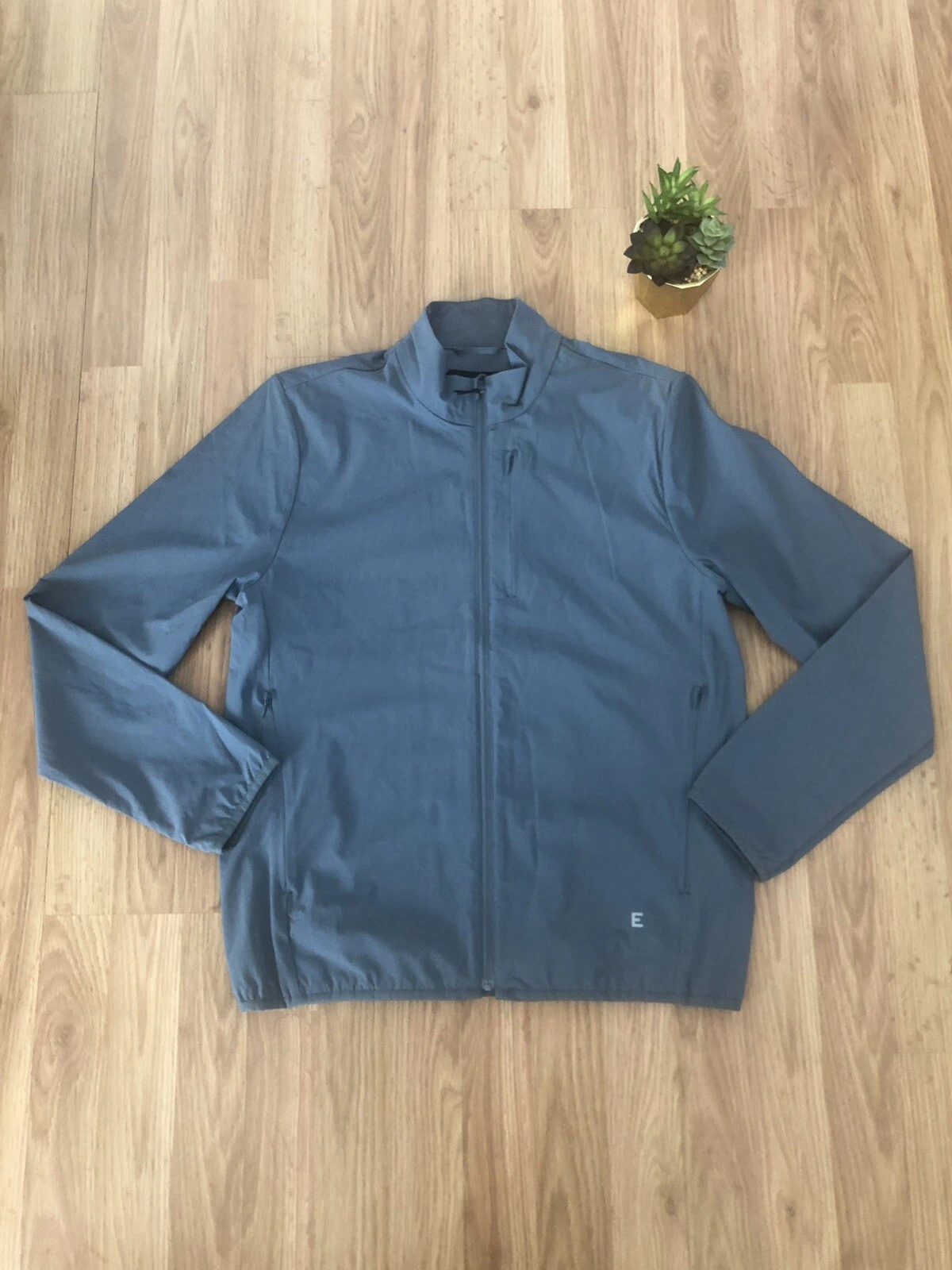 Everlane Sport Soft-Shell Jacket Sea Storm Full Zip Jacket Mens SIZE SMALL