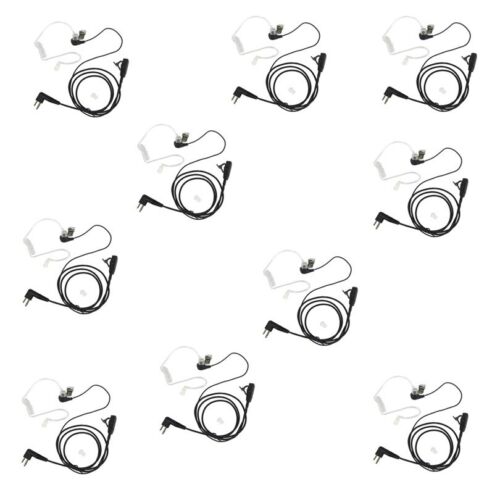 10X 2-Pin Earpiece Headset Mic for Motorola Two Way Radio Walkie Talkie Security - Picture 1 of 6
