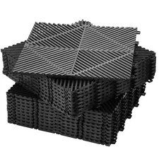 43ft² Interlocking Drainage 0.71" Thick 16x16 in Modular  Garage Flooring Mats