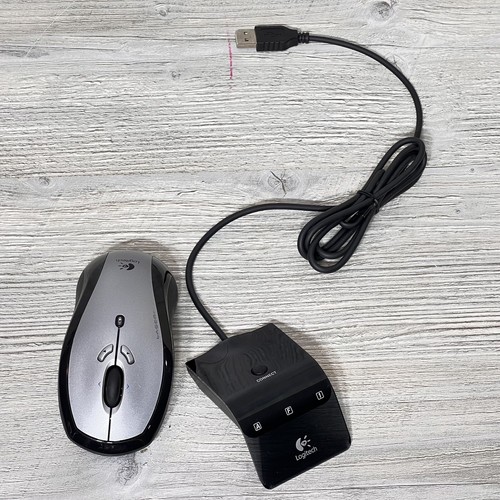 Logitech M-RBW112 Black Gray Wireless Mouse High Performance Laser With Receiver - Picture 2 of 9