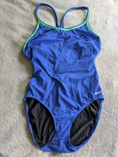 DOLFIN One Piece Swimsuit Womens Size 46 Green Royal Blue