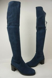 stuart weitzman blue suede boots