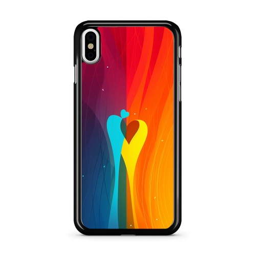 For Google Motorola Moto Apple iPhone Heart Shape LGBT Pride TPU Phone Case - Picture 2 of 25
