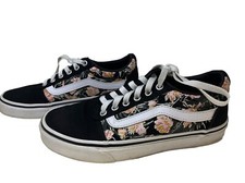 Vans Ward Floral Lace Up Skateboarding Sneakers Shoes size 7