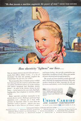 Union Carbide Print Ad Vintage Advertisement Chemical Company ...