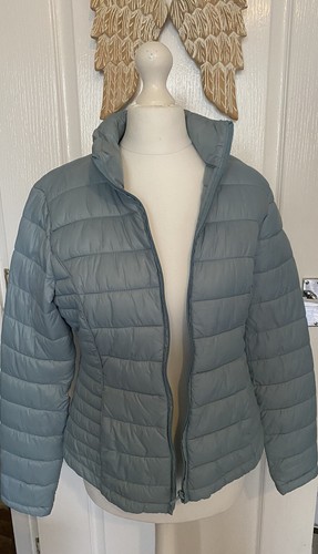 Pale Blue Light Puffa Jacket - Picture 2 of 5