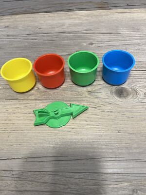 Replacement Parts for Hi Ho Cherry O Game 4 colored baskets & spinner. Part Only