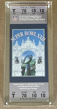 1988 NFL Super Bowl XXII 22 Souvenir Ticket Washington Redskins Denver Broncos