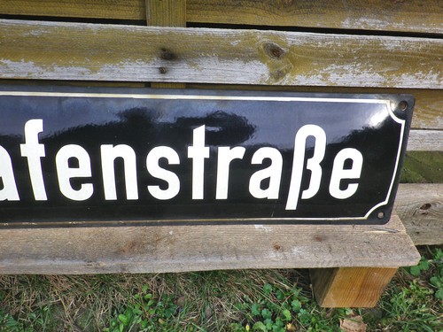 Straßenschild Emailleschild Flughafenstraße gewölbt 80x18 cm swi37 - Bild 3 von 7