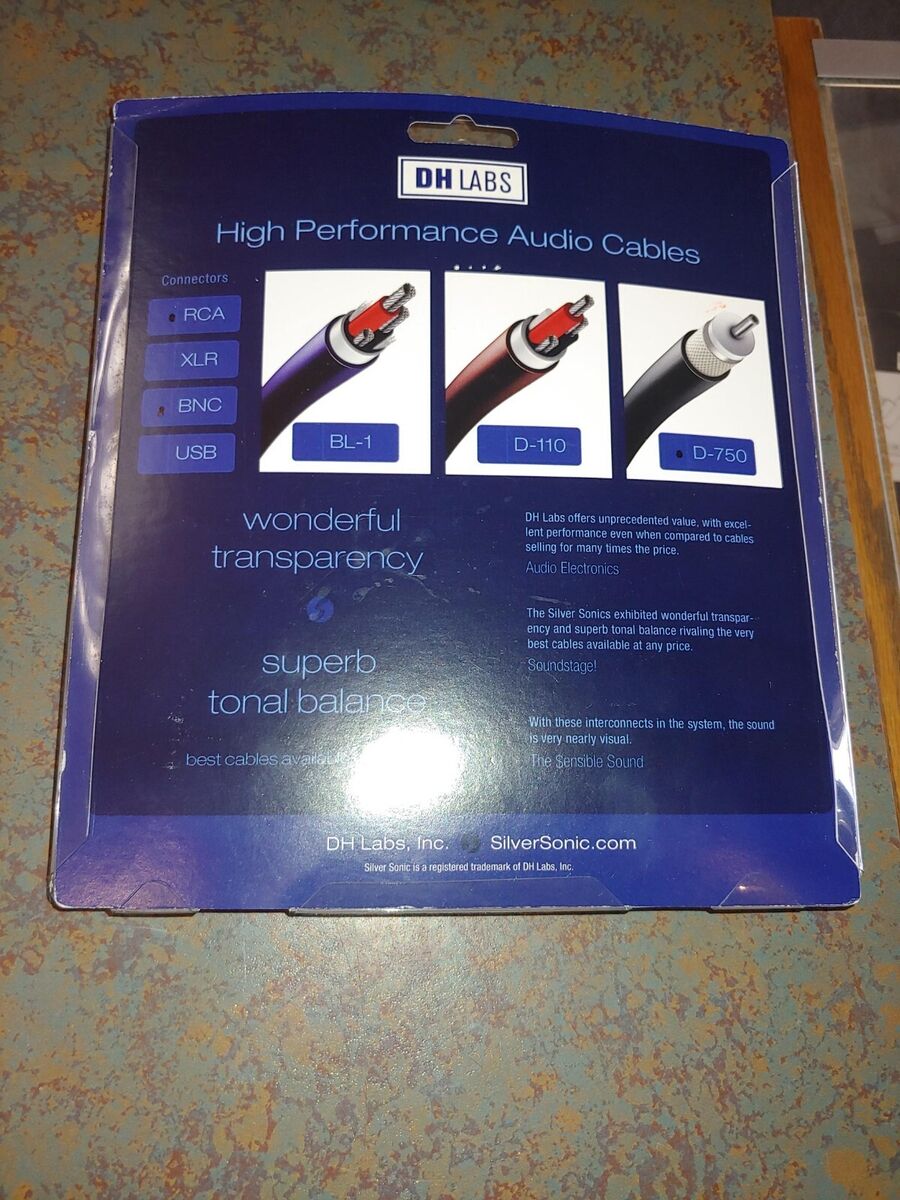 DH Labs Silver Sonic D750 Digital Cable RCA to BNC - 2M | eBay DH Labs Silver Sonic D750 Digital Cable RCA to BNC - 2M | eBay