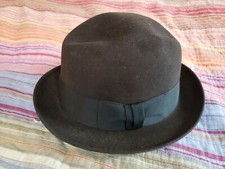 Vintage Royal Stetson Hat Size 7 1/8 Felt Fedora Brim Headwear Brown