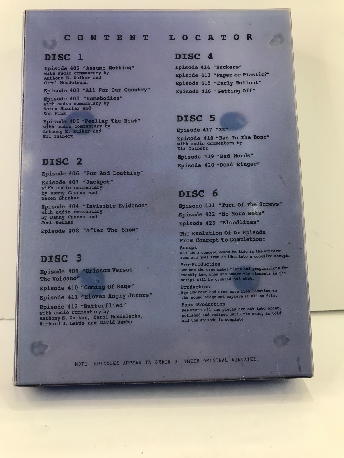 Csi Crime Scene Investigation The Complete Fourth Season Dvd 04 6 Disc Set For Sale Online Ebay