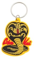 Cobra Kai Key Ring Logo Keychain Karate Kid Snake Rubber Keyring Bag Tag Holder