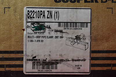 COOPER B-LINE MULTI GRIP PIPE CLAMP B2210PAZN 1.125-1.375 OD LOT OF 40
