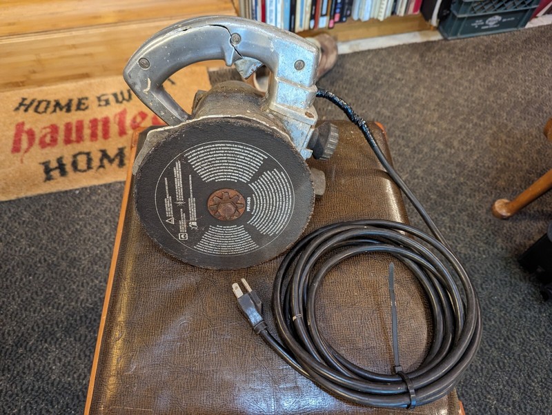 Vintage Porter Cable  8 " saw converted to a Grinder! WORKS!
