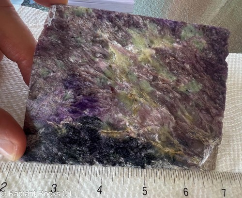 Russian Charoite purple Thin lapidary slab 4.4 oz (125 grams) - Picture 6 of 10