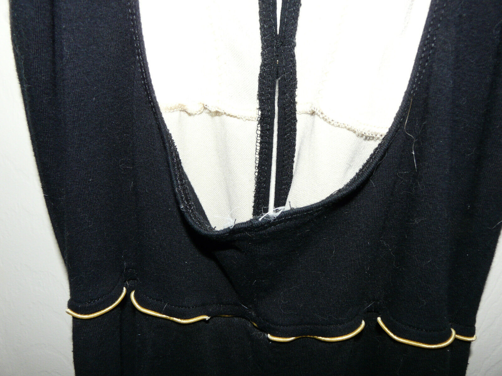 Vintage sessa jumpsuit long black size L with gol… - image 5