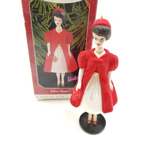 Hallmark Keepsake Christmas Ornament Barbie Silken Flame 1998 1960s Fashion Doll - Picture 7 of 9