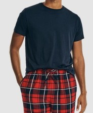  35 Nautica Men's Blue Logo Shirt Lounge Classic Pajama Top Sleepwear Size M